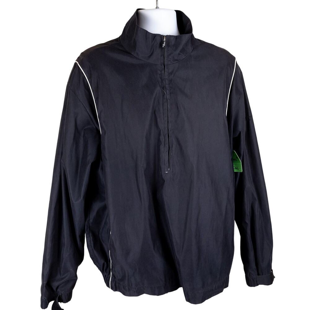 Izod XFG Mens Black Performance 1/2 Zip Jacket XXL